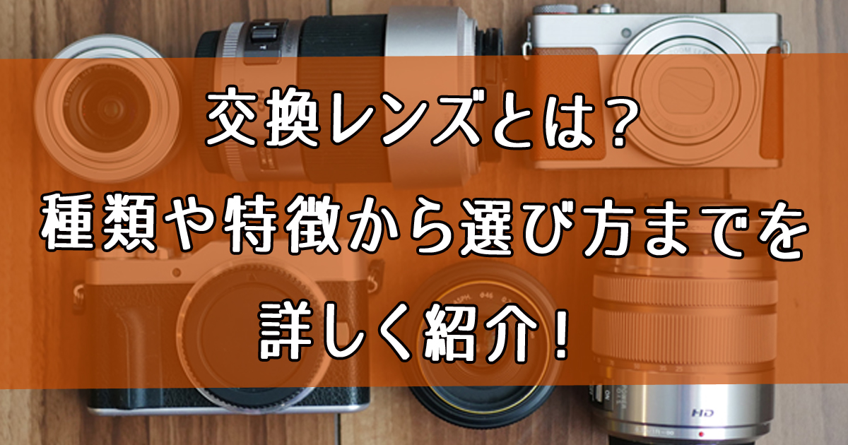 交換レンズとは 種類や特徴から選び方までを詳しく紹介 買取ステーション